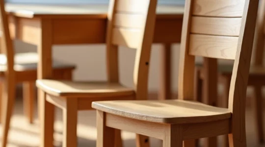 wooden chairs